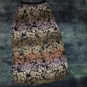 Tribal Print Summer Maxi Skirt